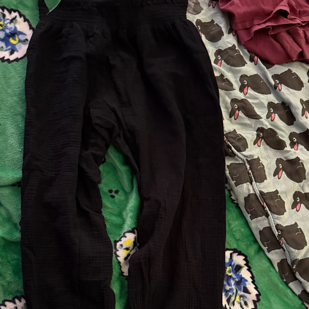 Anna & Ava Black Textured Joggers